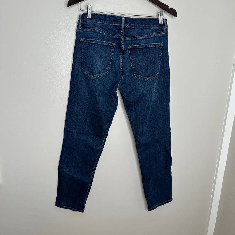 FRAME‎ Le Garcon Jeans Women's Size 27 Blue Denim Mid Rise Slim Fit Pants - Picture 4 of 6